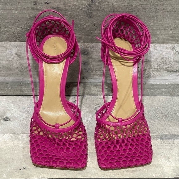BOTTEGA VENETA Stretch Ankle Strap Sandals - Hollyhock pink - Sz - 11 US / 41 EU - Picture 3 of 15